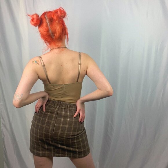 REVAMPED Beige Lace Teddy Bodysuit size Medium - Picture 2 of 9